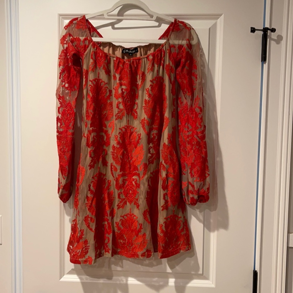 For Love and Lemond off the shoulder mini dress